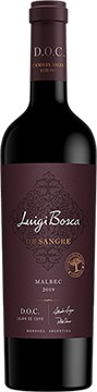 Botella de LUIGI BOSCA De SANGRE Malbec D.O.C 2021
