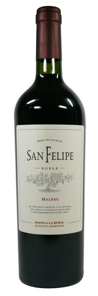 Botella de San Felipe en Roble Malbec 2024